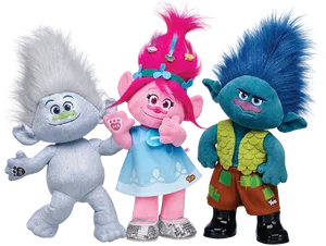 Trolls Character Toys PNG Image