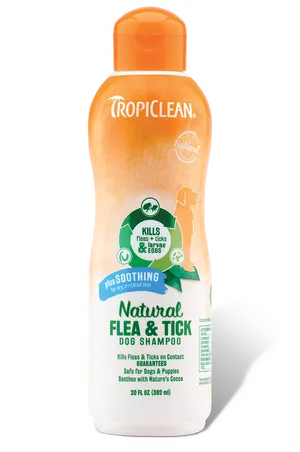 Tropi Clean Natural Fleaand Tick Dog Shampoo Bottle PNG Image