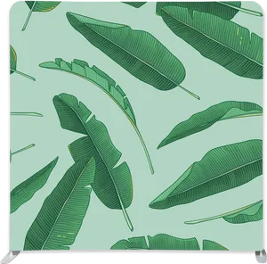 Tropical Banana Leaves Pattern PNG Image