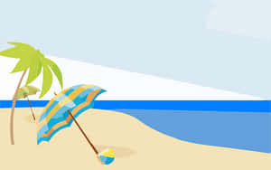 Tropical Beach Summer Vacation PNG with transparent background
