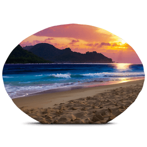 Tropical Beach Sunset PNG baq12 PNG image with transparent background