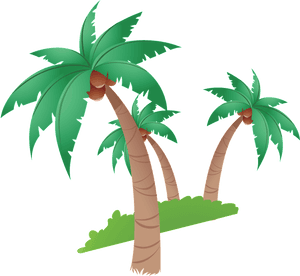 Tropical_ Coconut_ Trees_ Vector PNG