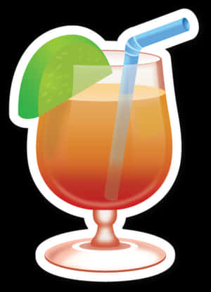 Tropical Drink Emoji PNG image with transparent background