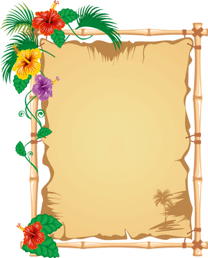 Transparent Caribbean Clipart - Tropical Flower Border Transparent, HD Png Download PNG image with transparent background