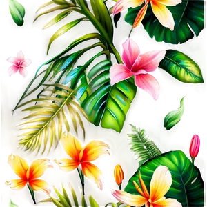 Tropical Floral Pattern Png Kwh42 PNG Image