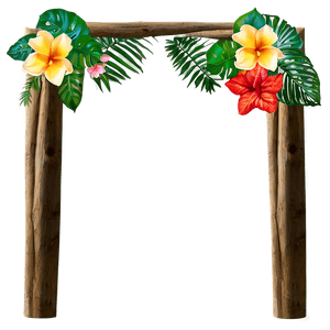 Tropical Flower Frame PNG 05252024 PNG image with transparent background