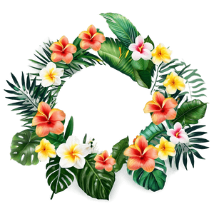 Tropical Flower Frame PNG qqu88 PNG image with transparent background