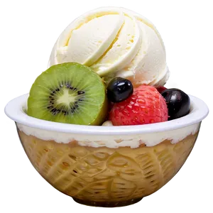 Tropical Fruit Ice Cream Sundae Png Coy PNG Image