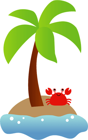 Tropical_ Island_ Cartoon_ Vector PNG image with transparent background