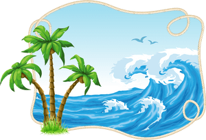 Tropical_ Island_ Fantasy_ Frame PNG image with transparent background