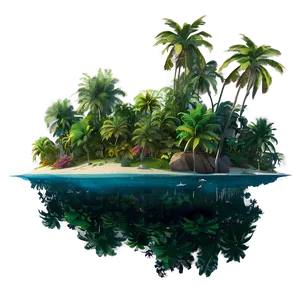 Tropical Island Mirage Png Yiv95 PNG Image