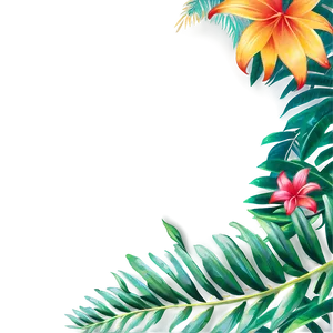 Tropical Leaf Border Png 96 PNG Image