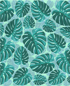 Tropical Monstera Pattern PNG image with transparent background
