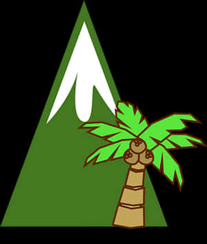 Tropical Mountain Vector Art PNG image with transparent background