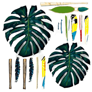 Tropical Palm Leaves PNG xhr PNG image with transparent background