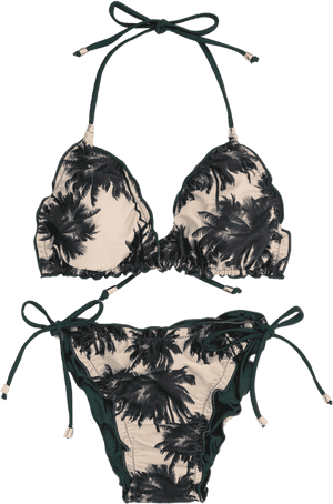 Scrunch Coconut Palm String Bikini Set - Bikini PNG