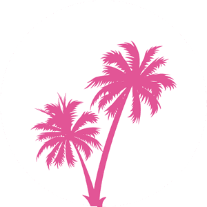 Tropical Palm Silhouettes PNG image with transparent background