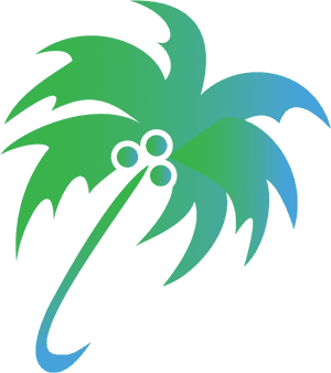 Tropical Palm Tree Graphic PNG image with transparent background