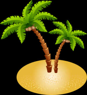 And Island Sand Transparent Palms Free Transparent - Palm Tree Clipart Transparent Background, HD Png Download PNG image with transparent background