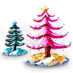 Tropical Pink Christmas Tree Png 26 PNG Image