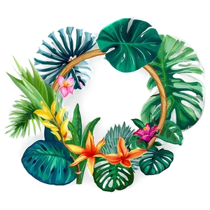 Tropical Plant Frames Png Mcs PNG Image