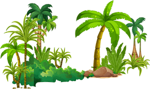 Tree Tropical Rainforest Euclidean Vector - Transparent Rainforest Clip Art, HD Png Download PNG image with transparent background
