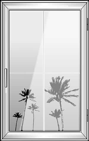 Tropical View Window PNG image with transparent background