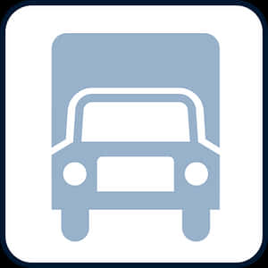 Truck Symbol Blue Sign PNG image with transparent background