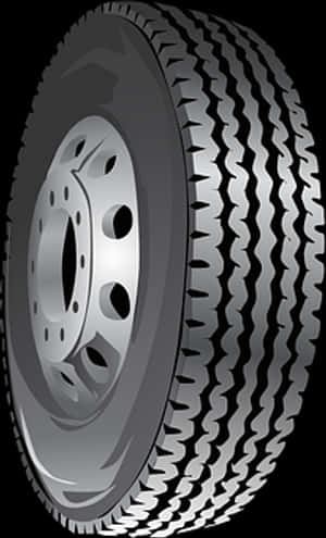 Truck Tire Vector Illustration PNG with transparent background