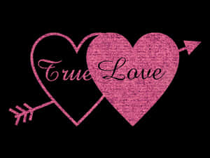 True Love Hearts Arrow Graphic PNG image with transparent background