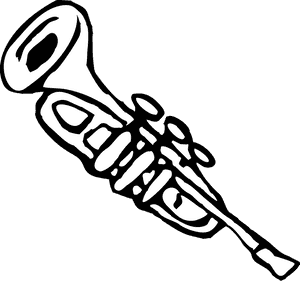 Trumpet Clip Art Black And White - Trumpet Clip Art, HD Png Download PNG with transparent background