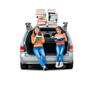 Trunk Full of Books PNG 06262024 PNG with transparent background