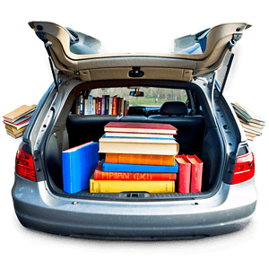 Trunk Full of Books PNG ybg15 PNG with transparent background