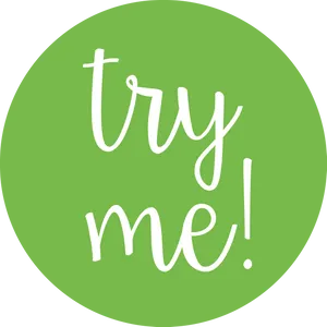 Try Me Button Graphic PNG Image