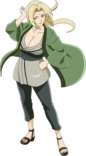 Tsunade Senju Naruto Anime PNG Image