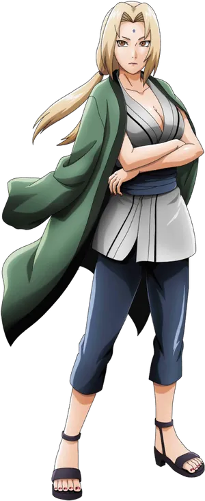 Tsunade Standing Pose Naruto PNG Image