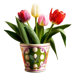 Tulips In Vase Png 83 PNG Image