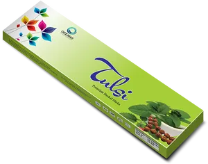 Tulsi Herbal Incense Sticks Packaging PNG Image