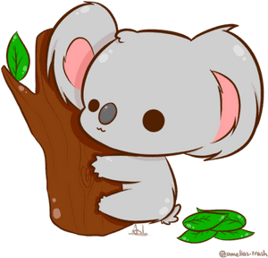 Tumblr Koala Drawing - Koala Kawaii PNG image with transparent background