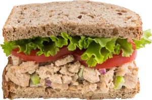 Tuna Salad Sandwichon Whole Grain Bread PNG Image