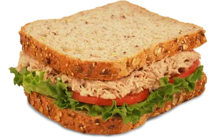 Tuna Salad Sandwichon Whole Grain Bread PNG Image