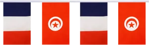 Tunisiaand France Flags Displayed Together PNG Image