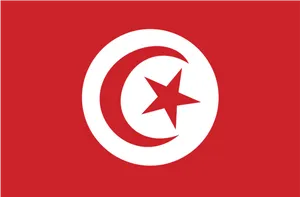 Tunisian National Flag PNG Image