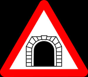 Tunnel_ Warning_ Sign PNG image with transparent background