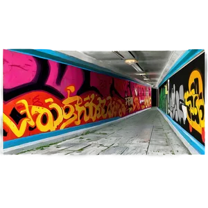 Tunnel With Graffiti Walls Png 40 PNG Image