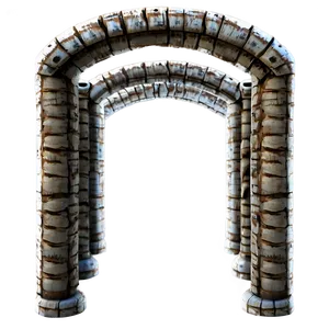 Tunnel With Wooden Beams Png Fti37 PNG Image