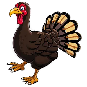 Turkey Cartoon Running Png Hja PNG Image