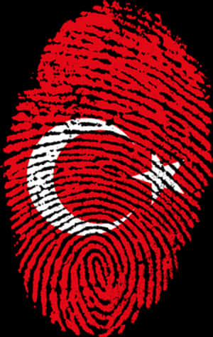 Turkish Flag Fingerprint PNG image with transparent background