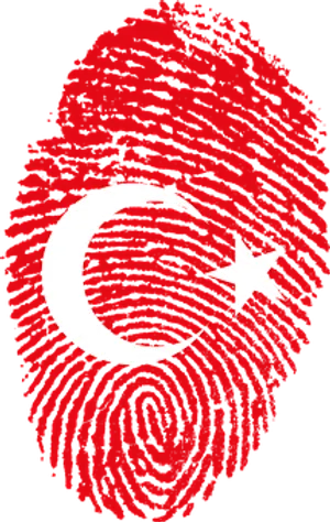 Turkish Flag Fingerprint PNG Image