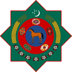 Turkmenistan State Emblem PNG Image